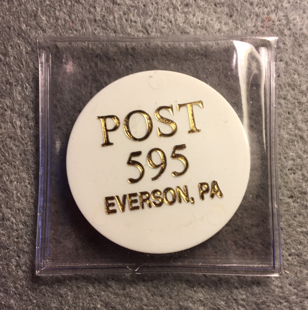 “POST 595” ~ Everson, PA ~ good for ? in trade, token E214