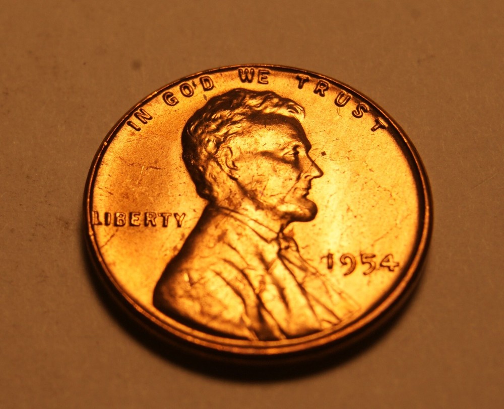 1954 P  LINCOLN PENNY BU 3