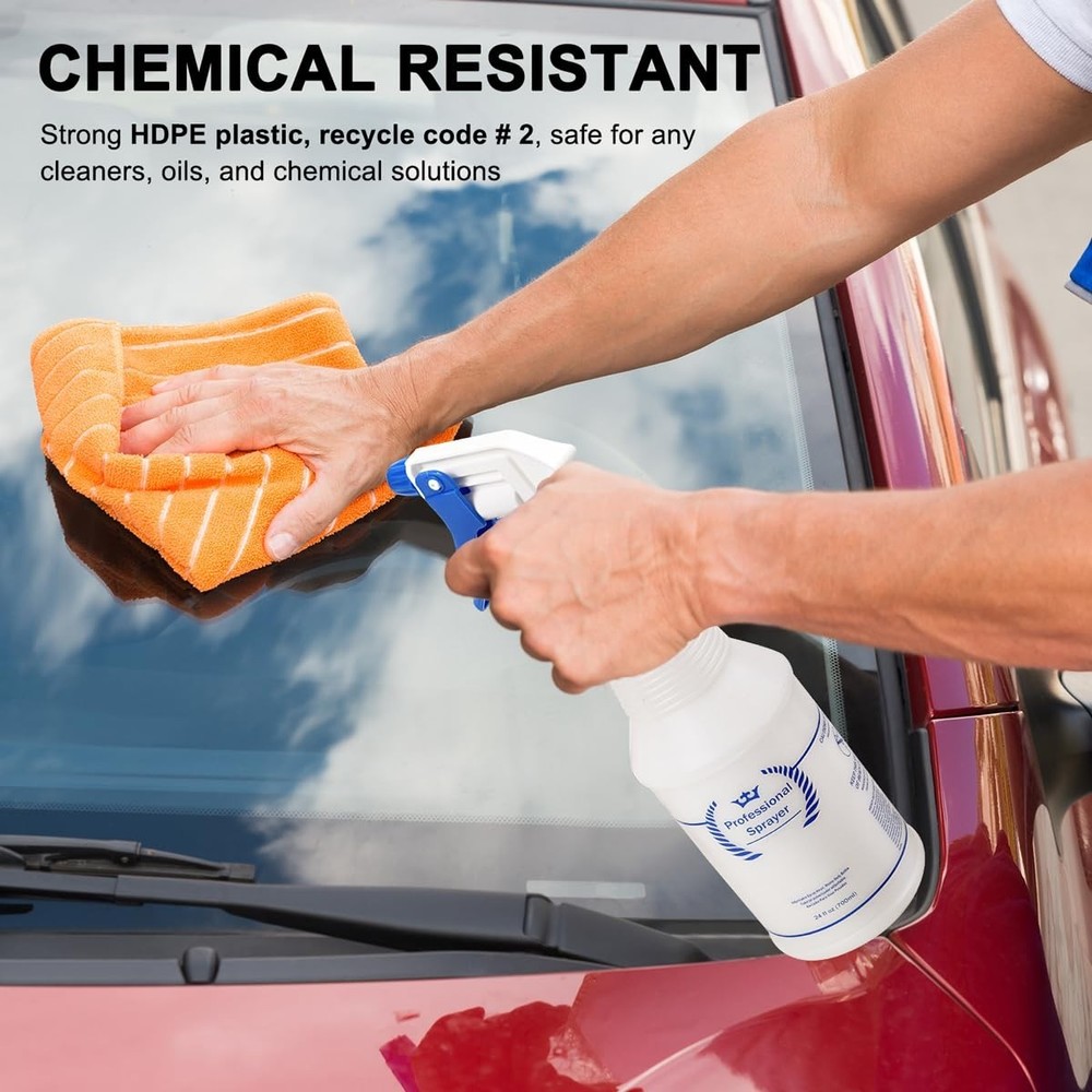 Plastic Spray Bottle, Empty Spray Bottles (2 Pack 24 Oz), All-Purpose Sprayer fo