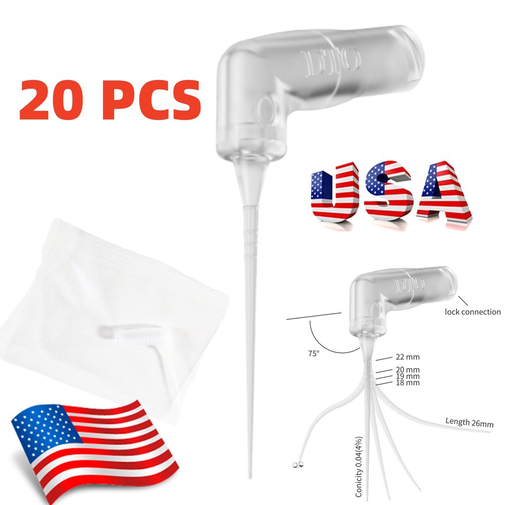 20Pcs Dental Endo Root Canal Tip Irrigator Irrigation Needle Tips Flushing