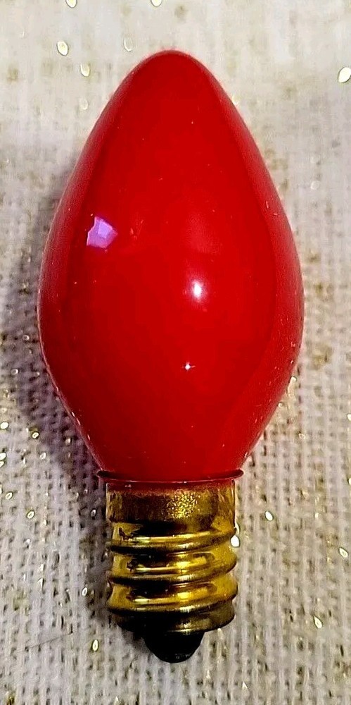 2 Light Bulbs Packs 1 Red, 1 White C 7- 1/2. Decorative . Replacement.