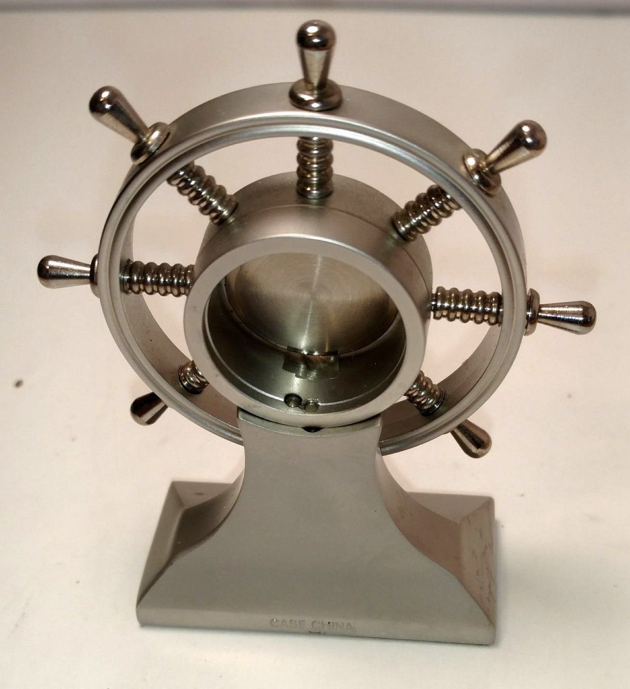 Sanis SHIP WHEEL Silver Desk Clock Gift