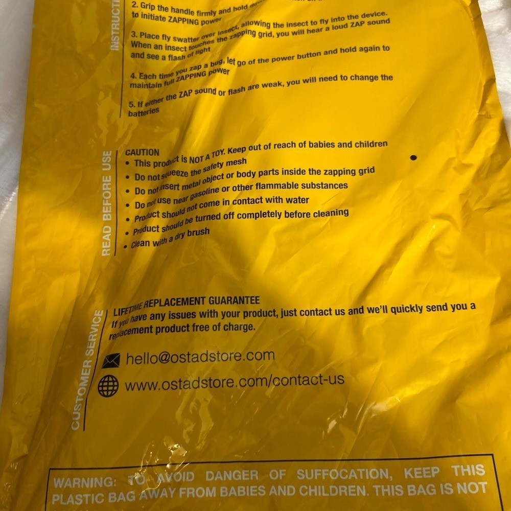 Ostad Electric Fly Swatter Racket - Yellow