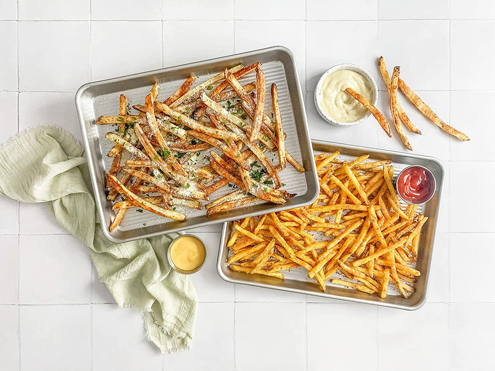 Bakeware Nonstick Quarter Sheet Pan, Baking Sheet Aluminized Steel