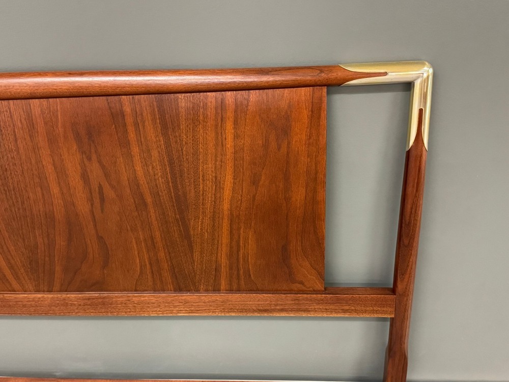 Refinished Walnut Full Headboard by Robsjohn Gibbings for Widdicomb