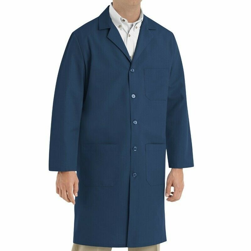 New Navy Blue lab coat Size 40-54