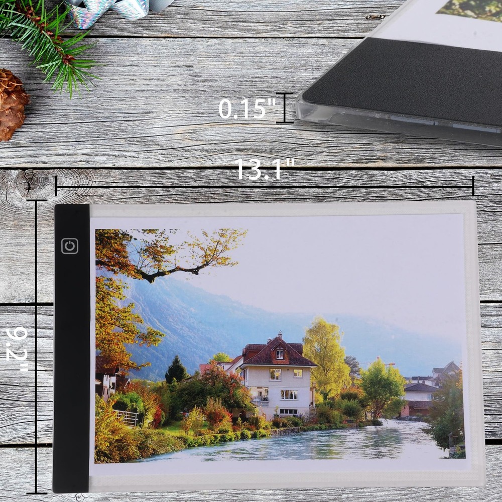 A4 Light Pad for Diamond Painting, LED Copy Board Tracing Black