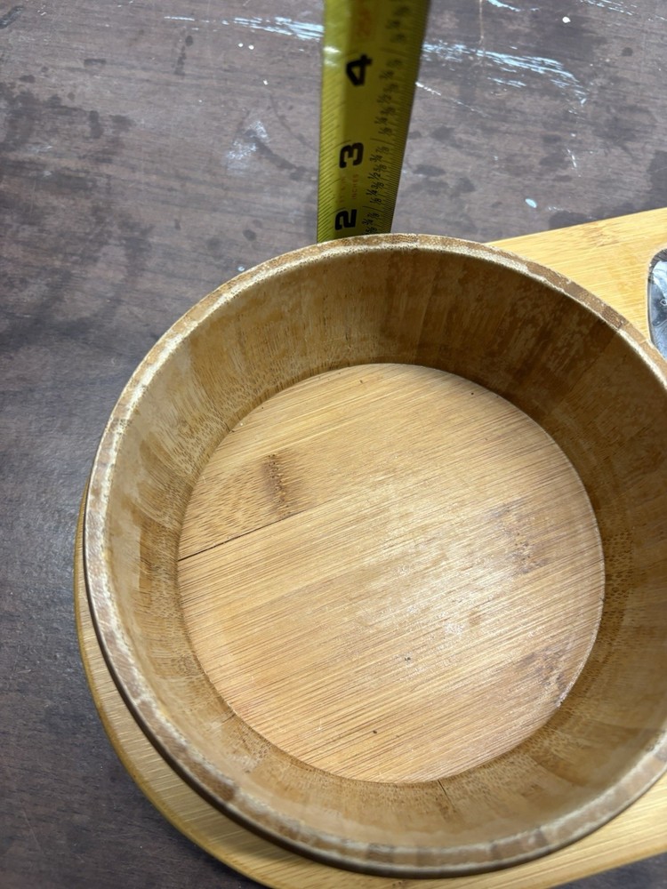 Bamboo Nut cracking Set With Bowl And Tools