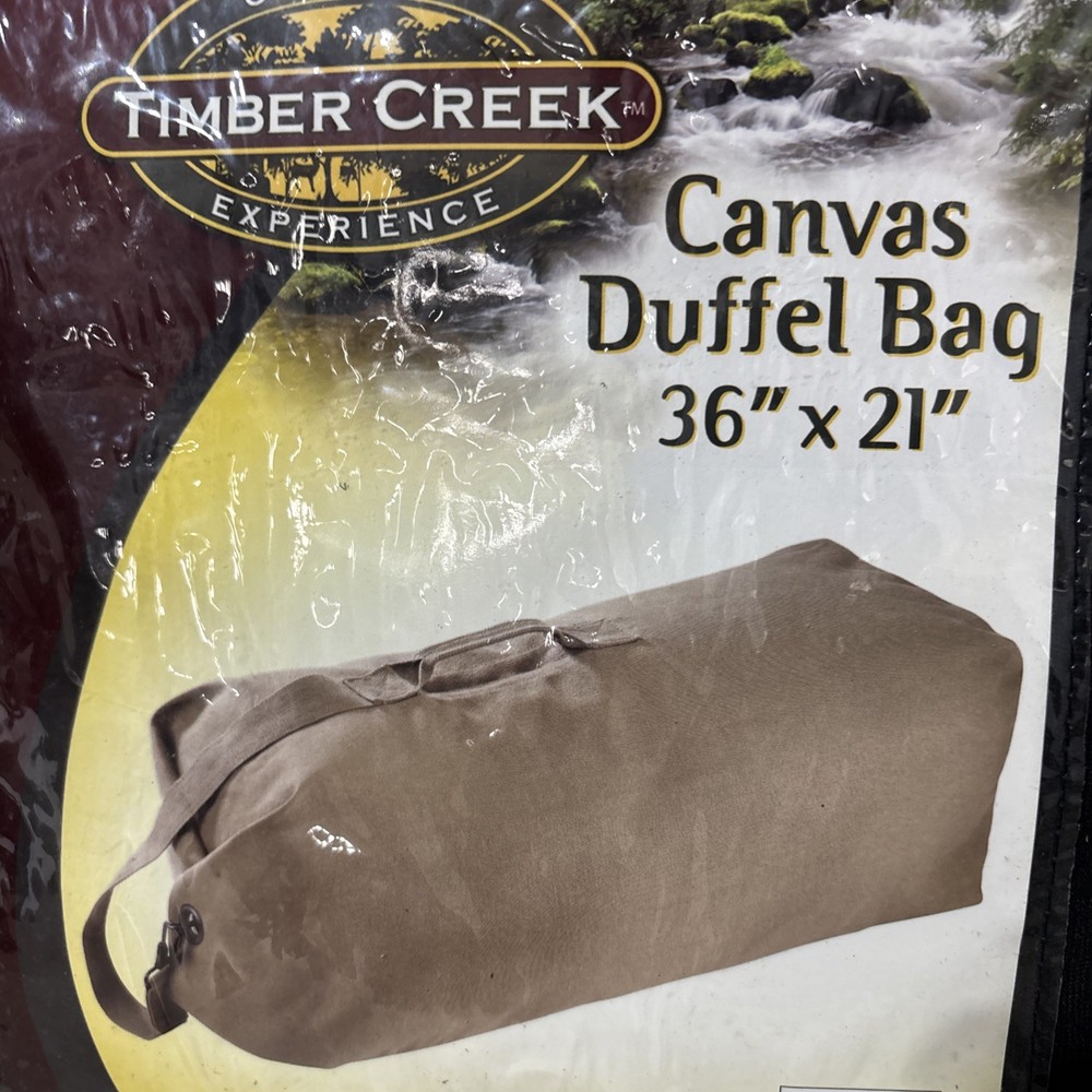 Timber Creek Canvas Duffel Bag 36” X 21 “