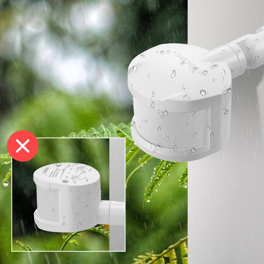 EDISHINE Motion Sensor, Automatic Dusk to Dawn, 180 Degree Replacement White