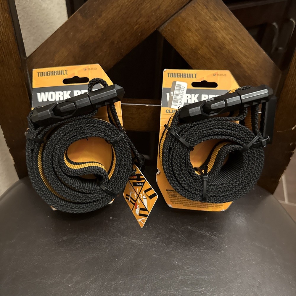 Toughbuilt Industries TB-CT-42-2BES Polyester Adjustable Work Belt 2 Pack