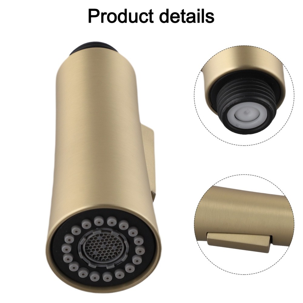 1 8 GPM Brushed Gold Pull Down Kitchen Sink Faucet with Dual Spray Modes