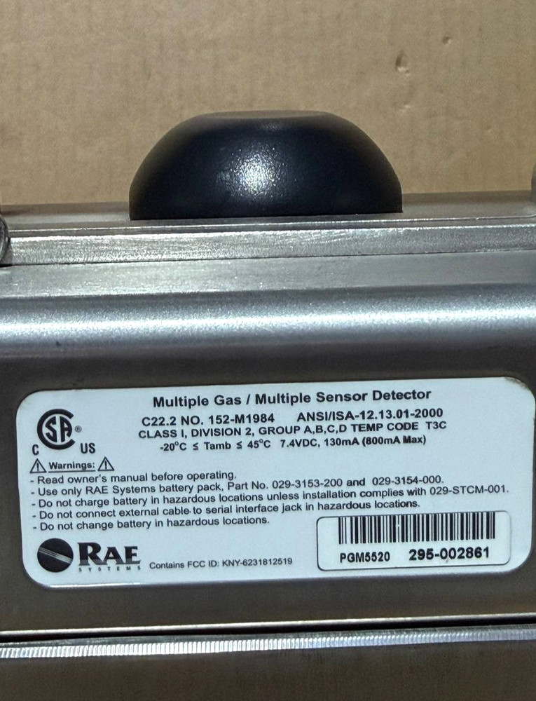 RAE SYSTEMS AreaRAE STEEL Multiple Gas Sensor Detector PGM5520
