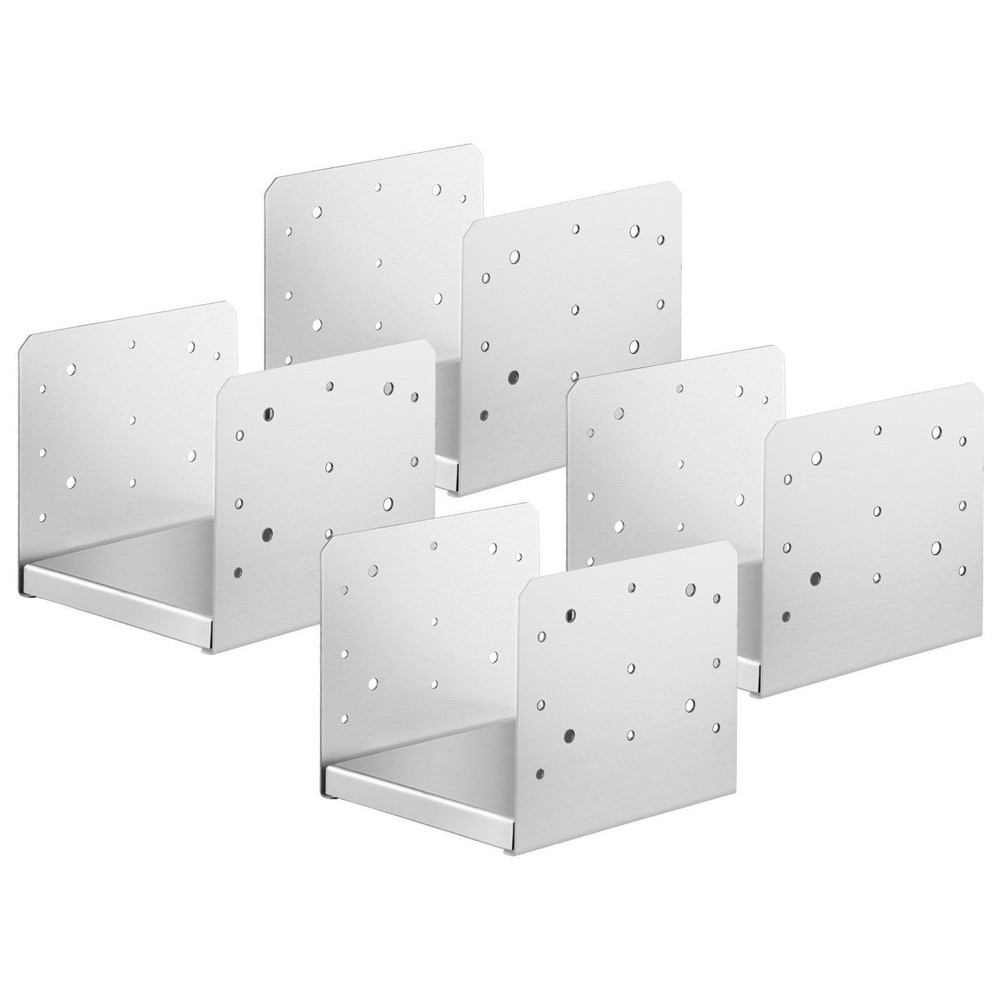4 PCS 8'' x 8'' Post Base Stainless Steel Adjustable Anchor Bracket for Columns