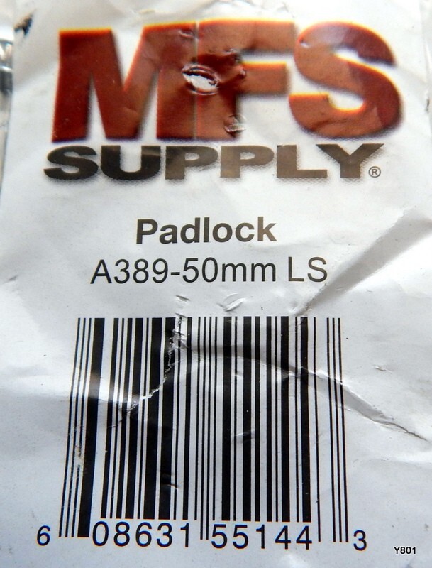 MFS Supply 50mm Padlock w/ Two Keys A389-50mm LS