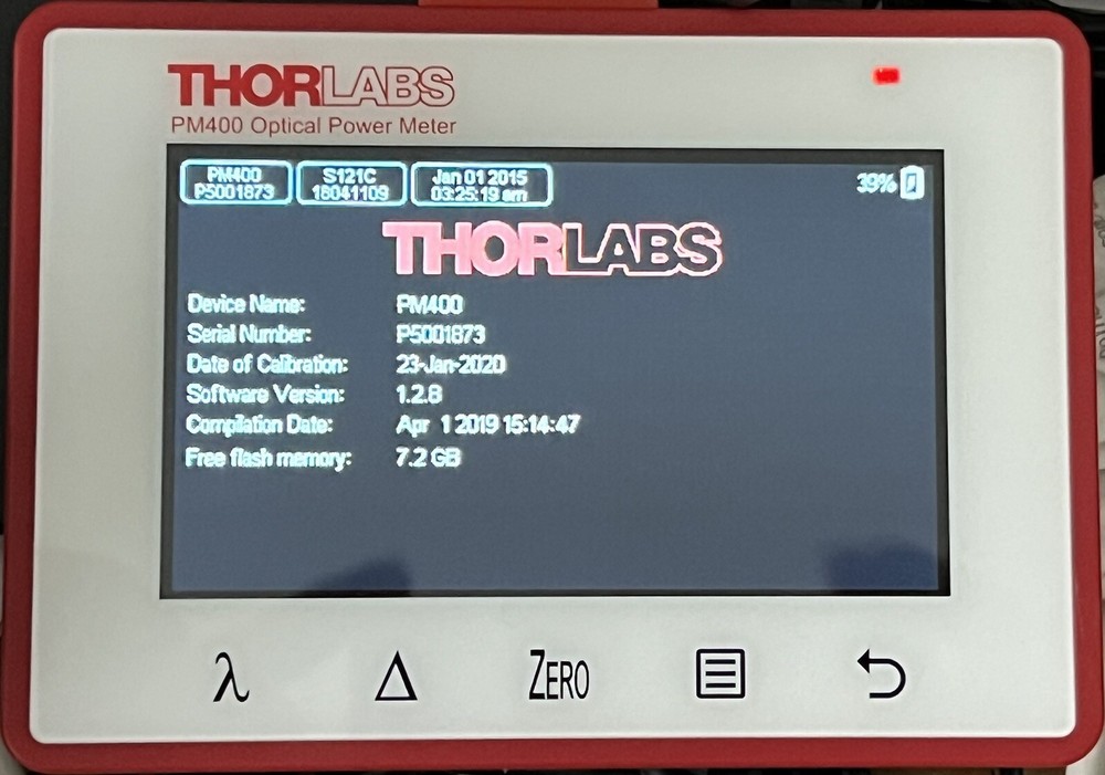 Thorlabs PM400, Power Meter