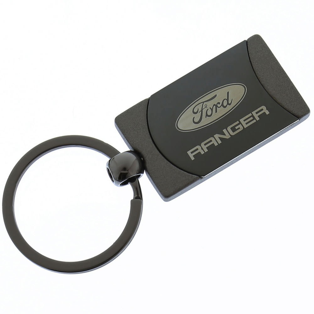 Ford Ranger Two-Tone Rectangular Key Fob (Gun Metal)