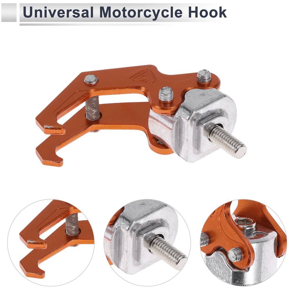 1pc Orange 62mm Alloy Motorcycle Hook for Claw