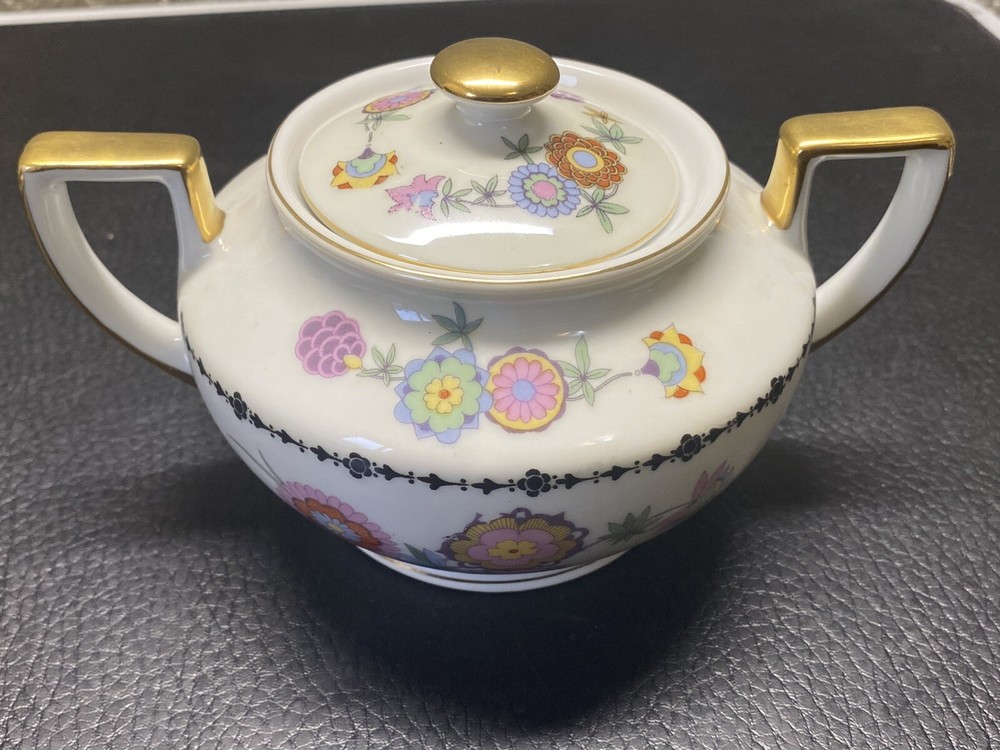 Phoenix China Czech Creamer Double Handled Floral