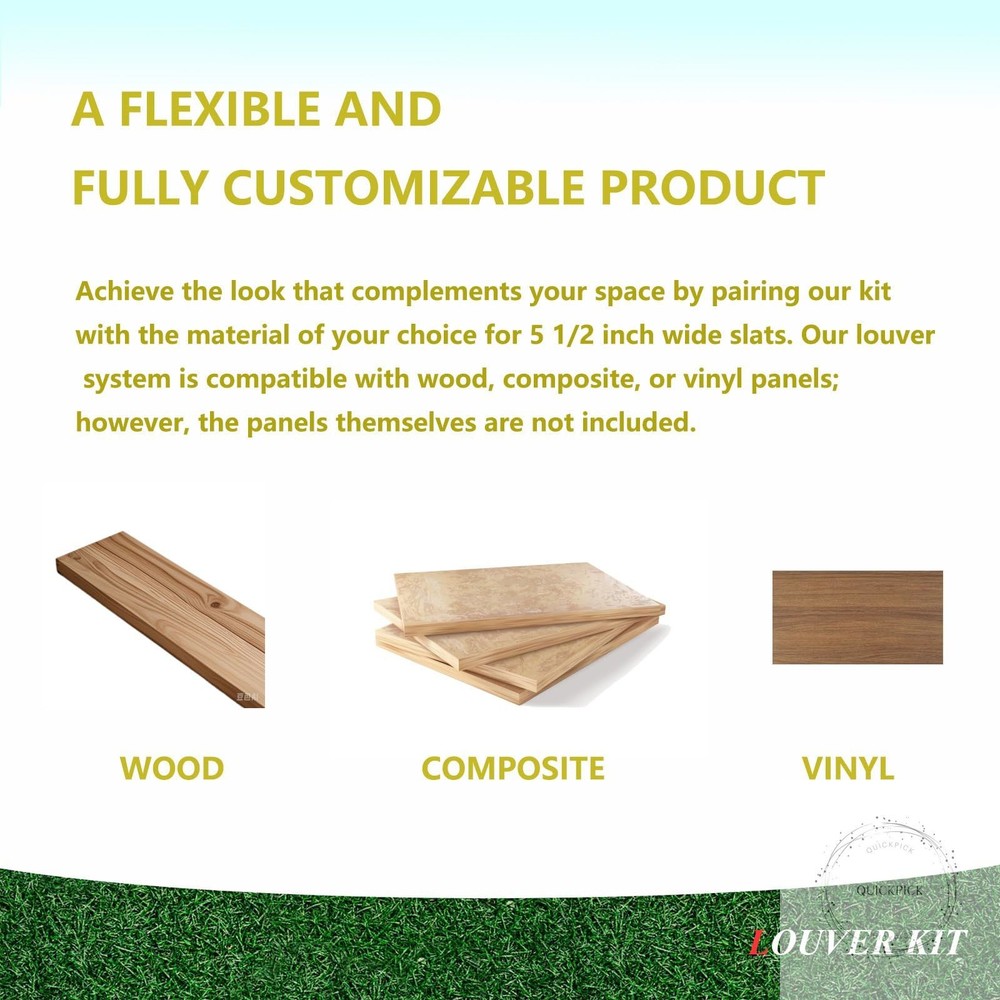 Louver Bracket Kit, Deck Sunblind System, Shutters Hardware System for Windows