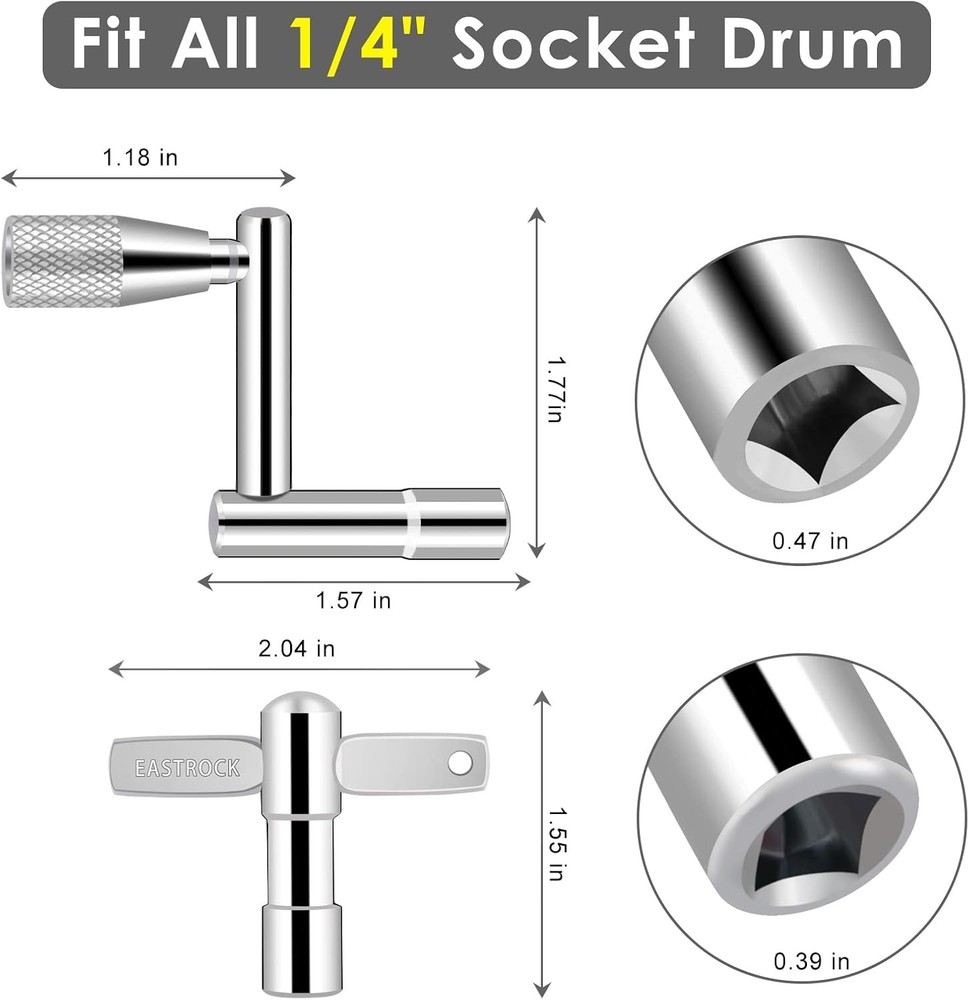 Drum Keys 3-Pack Drum Tuning Key W/ Continuous Standard Motion Speed