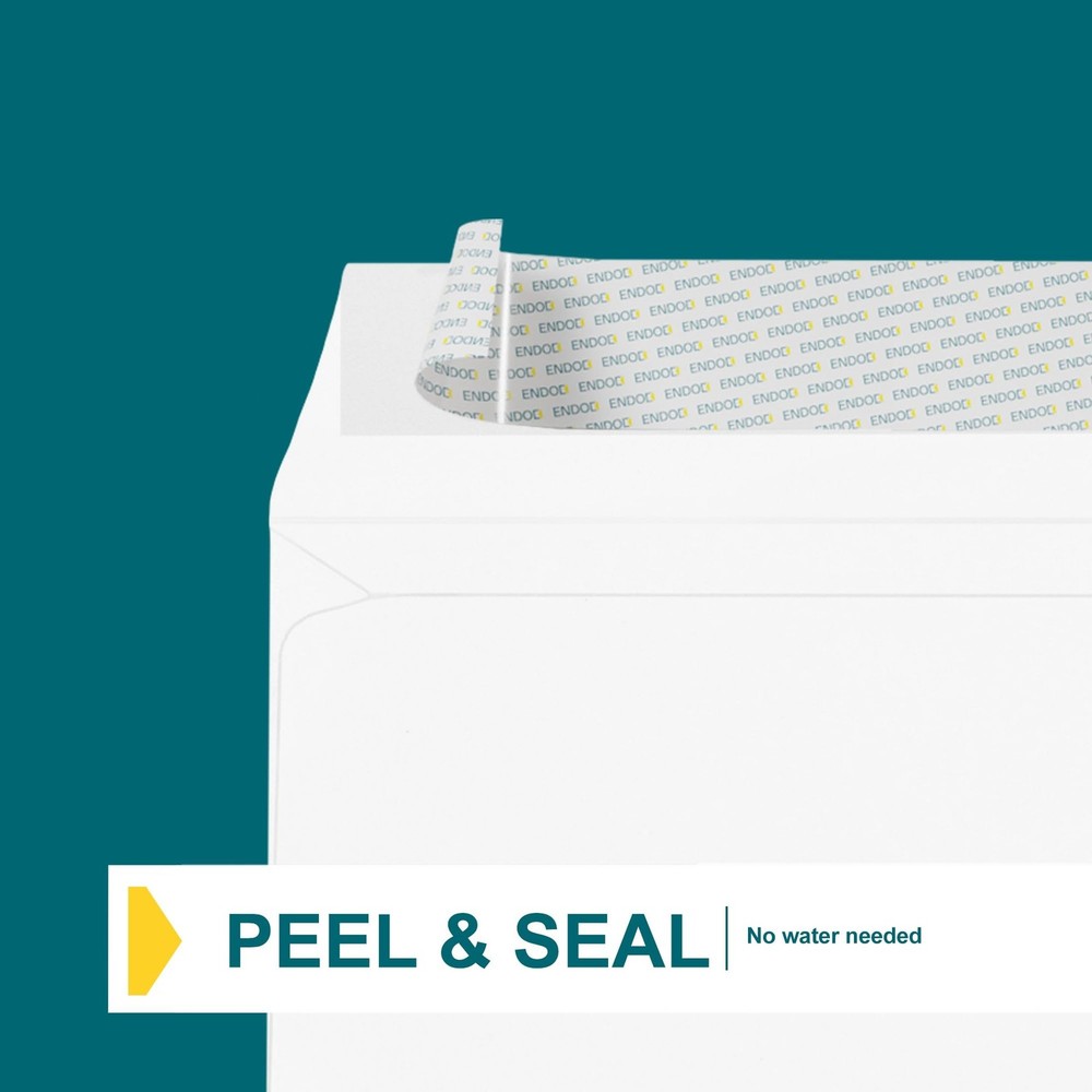 6x9 Open-Side Envelopes - 15 Pack - White, Self-Seal, Peel & 6 x 9, White