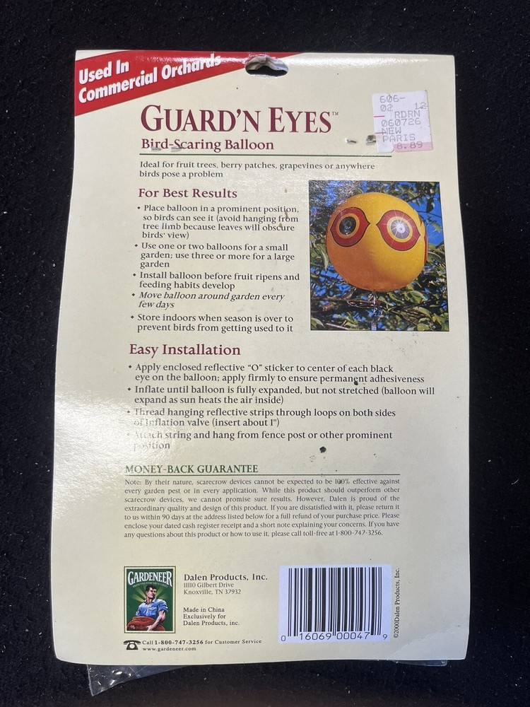 Guard’N Eyes Bird, Scaring Balloon