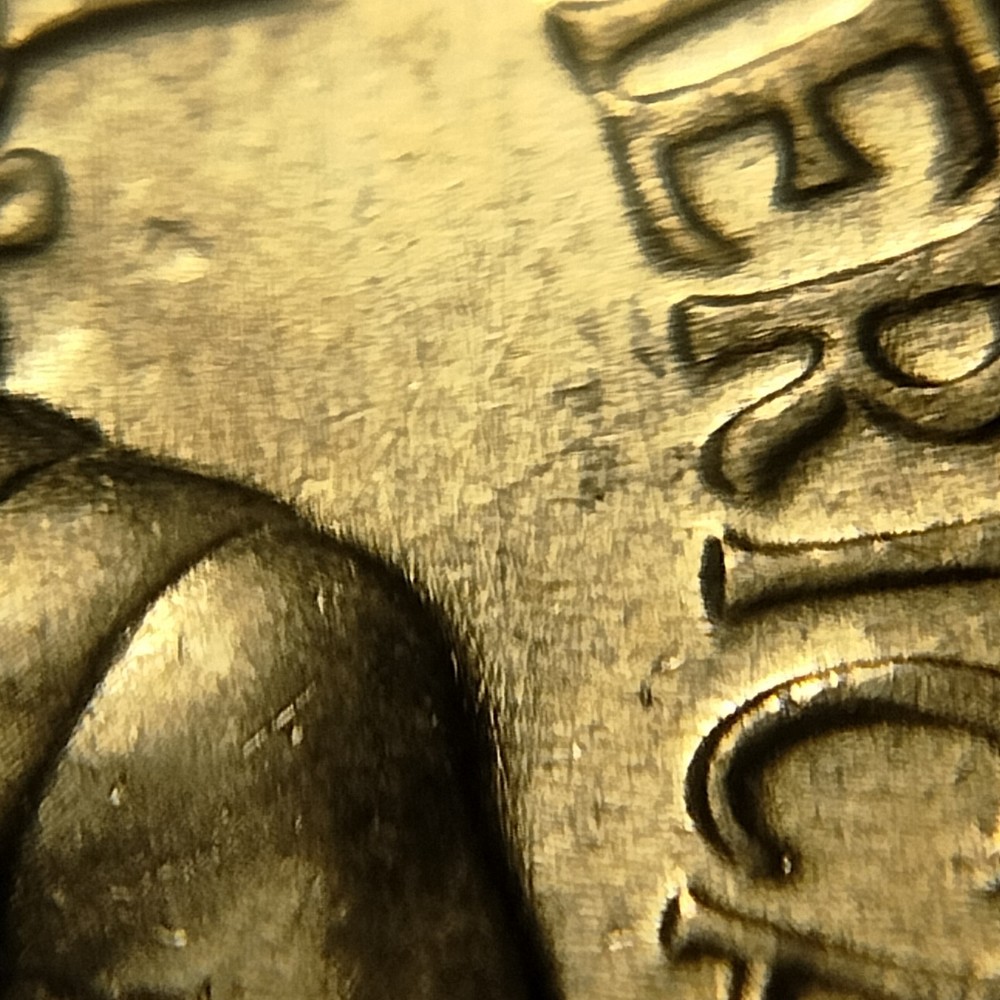 1776-1976 D Bicentennial Quarter Struck Thru Grease Die Break Errors