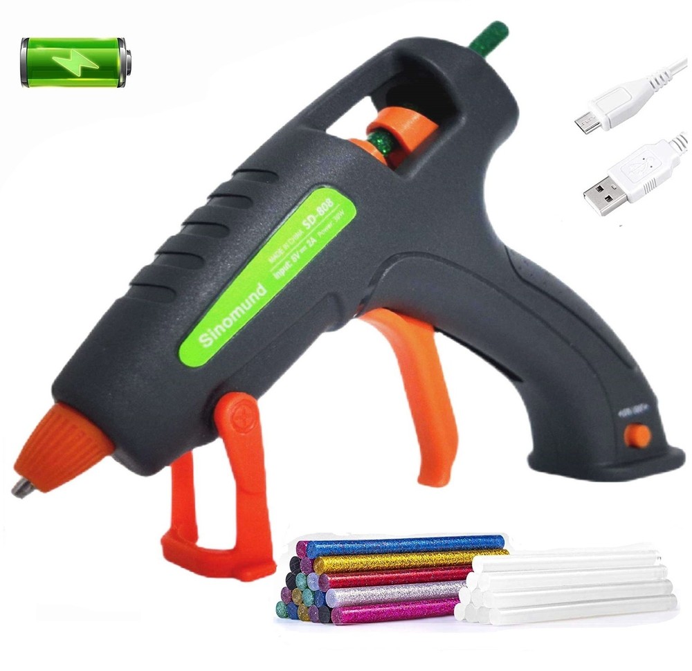 30W USB-C Glue Gun with Fast Heating & Precision Nozzle - Includes Glue Sticks