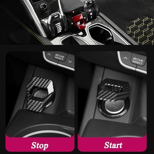 1 Pc Car Engine Start Stop Button Cover Push to Start Button Ignition Black