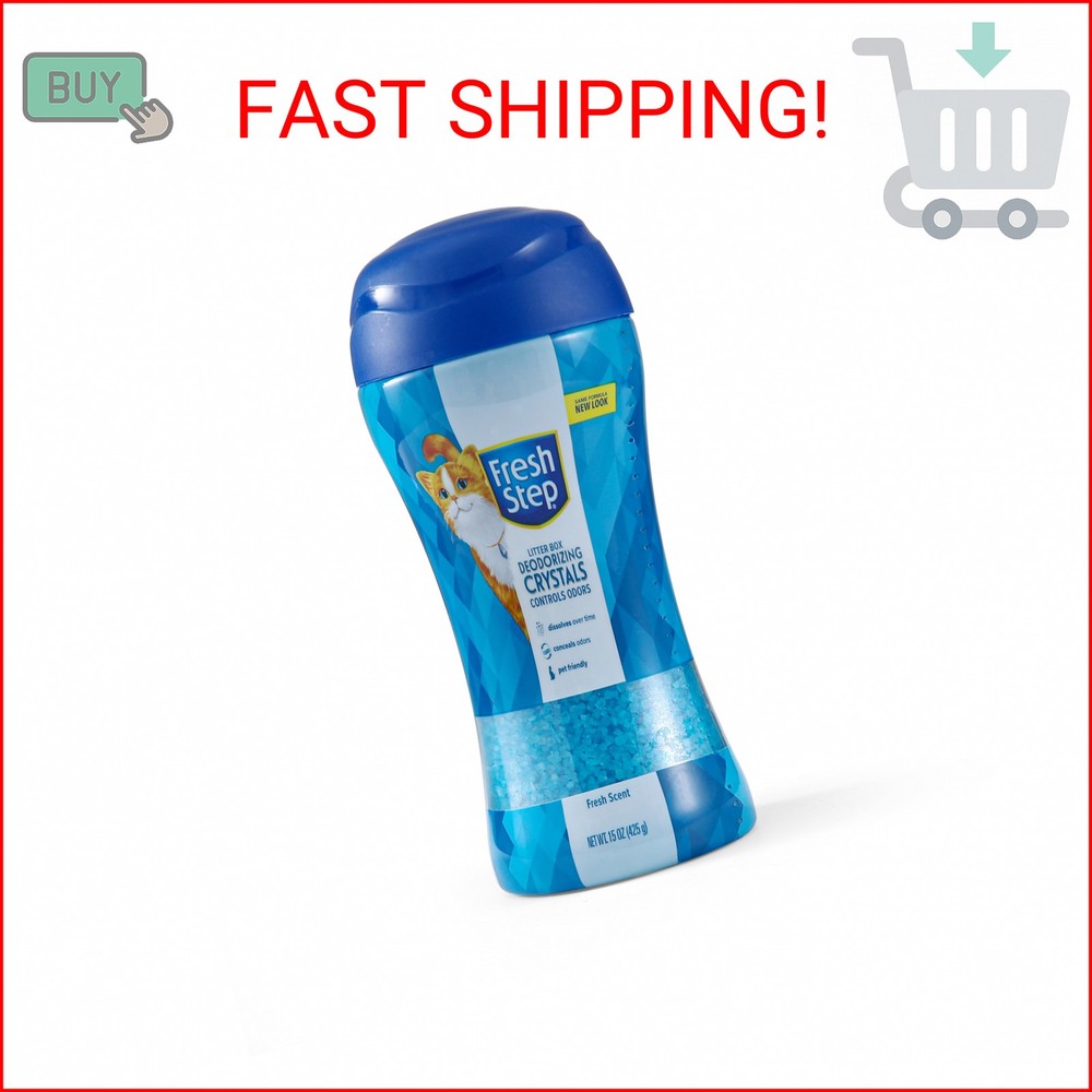 Fresh Step Cat Litter Crystals Deodorizer, Non Toxic Odor Neutralizing Crystals