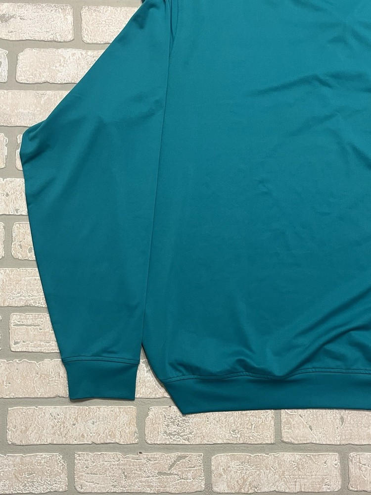 DEOLAX Golf 1/4 Zip Mens 2XL Turquoise Pullover Performance Stretch Comfort NWT