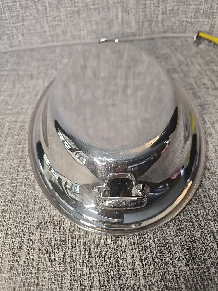 Silver Shallow Server With Handles, Unmarked, Oval, 10.25" Long