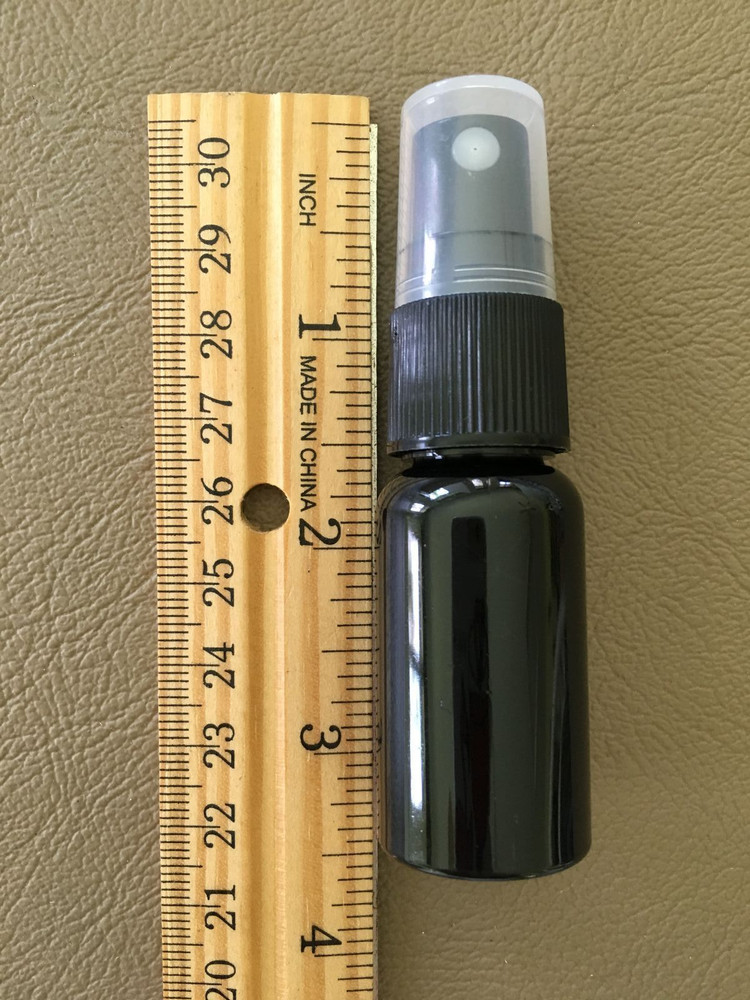 15ml (0.5 oz) Black Plastic Empty Refillable Perfume Atomizer Mini Spray Bottles