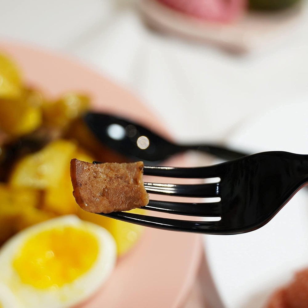 Individuanlly Wrapped Heavy Weight Plastic Fork (FORK, 100, BLACK)