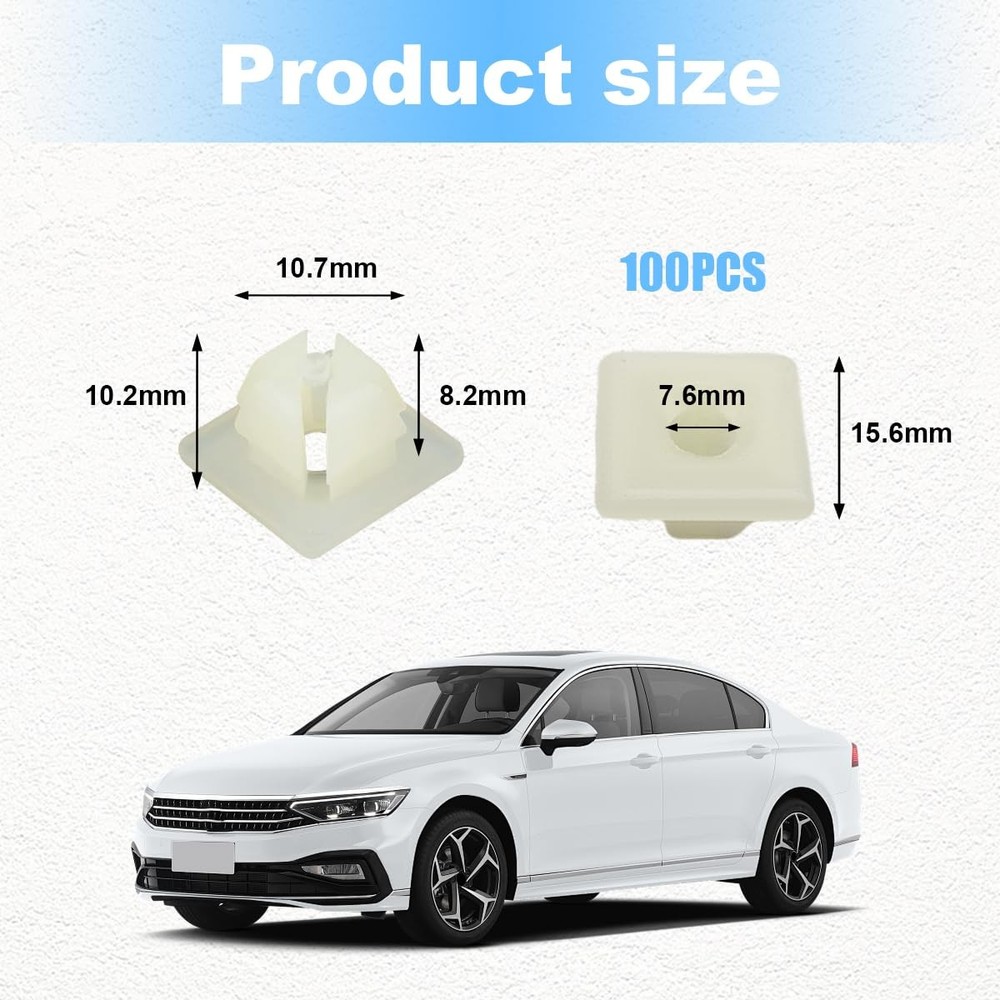 License Plate Nylon Screw Inserts, Front and Back License Plate Nut Bracket C...