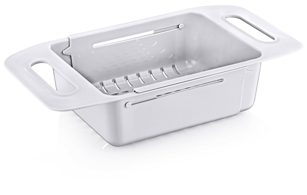 Over The Sink Strainer, Colander with Extendable Handles, 4.7 Quart