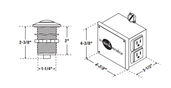 InSinkErator SinkTop Garbage Disposal Air Switch