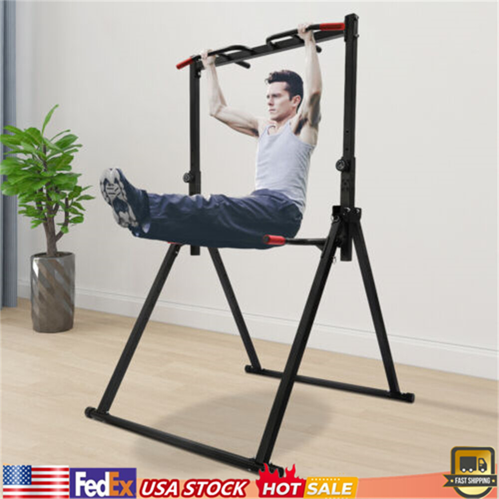 200KG Triangular Pull Up Dip Station Bar for Home Gym Strength Train Adjustable