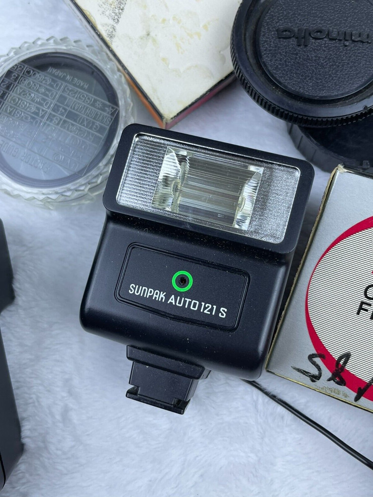 Camera Gear Lot Nikon System Chart Flash Shutter Release Cable Filters Caps SEE