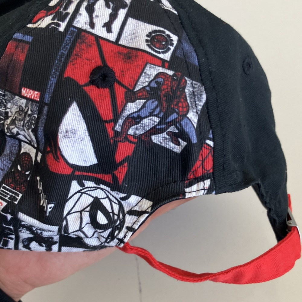 Marvel Spider-Man 60th Anniversary Hat Ashley Eckstein Black Red Adjustable