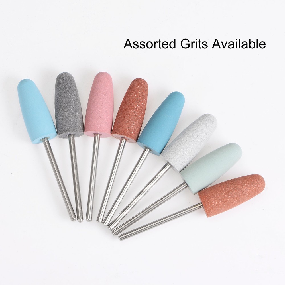 10pcs Rubber Polishing Bit Buffing Wheels 2000 Grit 10mm Cone Grinding Head