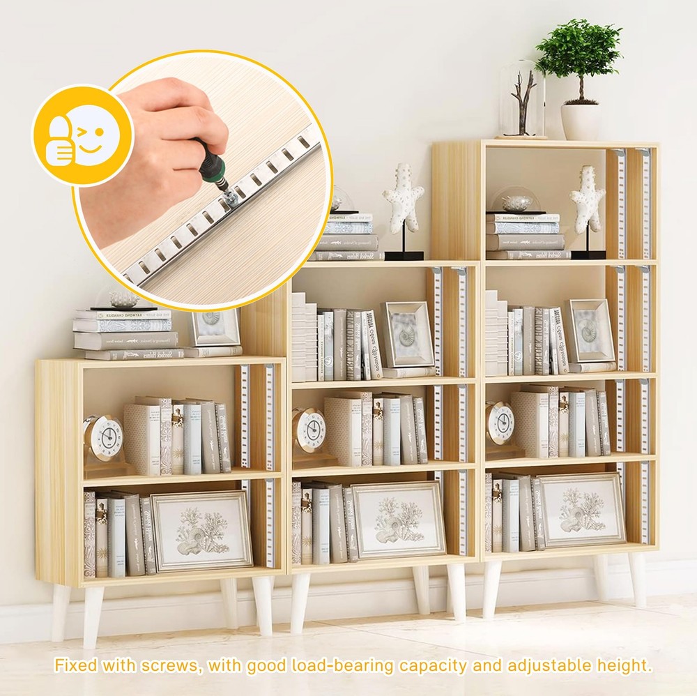 Adjustable Shelf Bracket 40 Inch 8 Pack Silver Shelf Pilaster Strips Shelf Ra...
