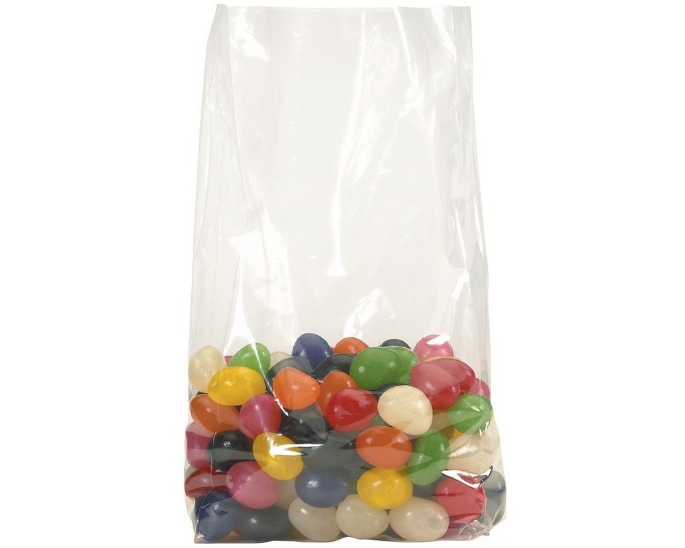 0.75 Mil Expandable Gusseted Poly Bags Clear Polyethylene Multiple Sizes LDPE