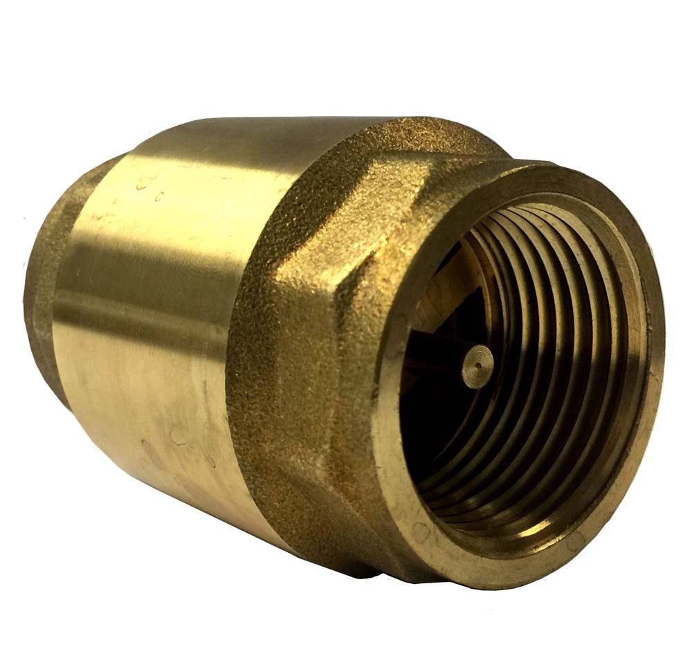 Libra Supply 4'', 4 inch, 4-inch IPS Threaded Brass Spring Check Valve, 200 WOG