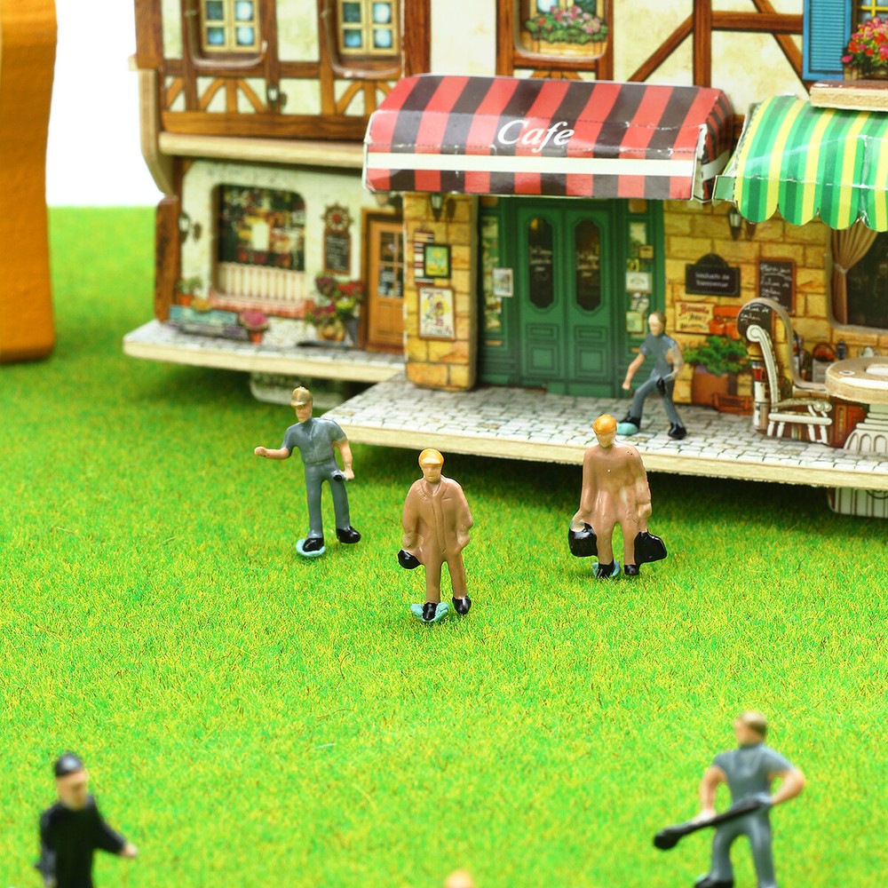 25Pcs HO Scale 1:87 Railway Workers Painted Figures Different Poses Trains Model