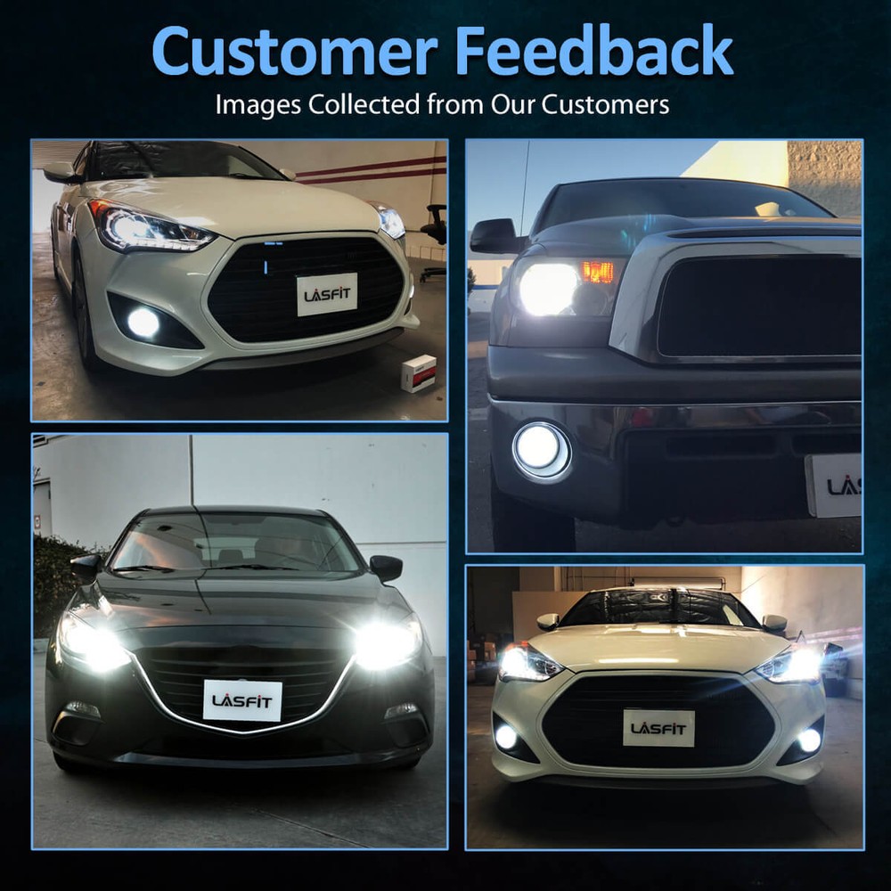 Lasfit 9006 HB4 LED Headlight Bulbs Conversion Kit Low Beam Super White Lights