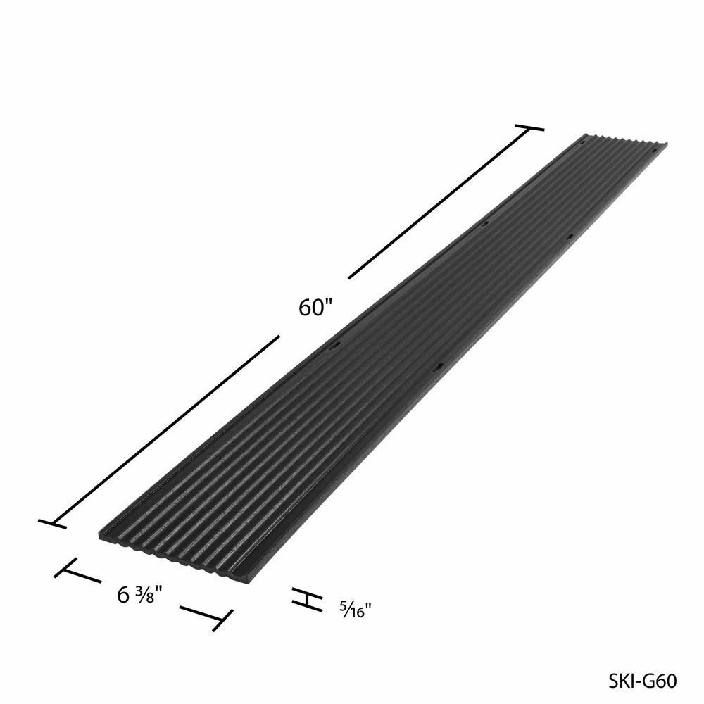 5' L Black Ice Snowmobile Ski Carbide Glide Protector Guides - 4 pack