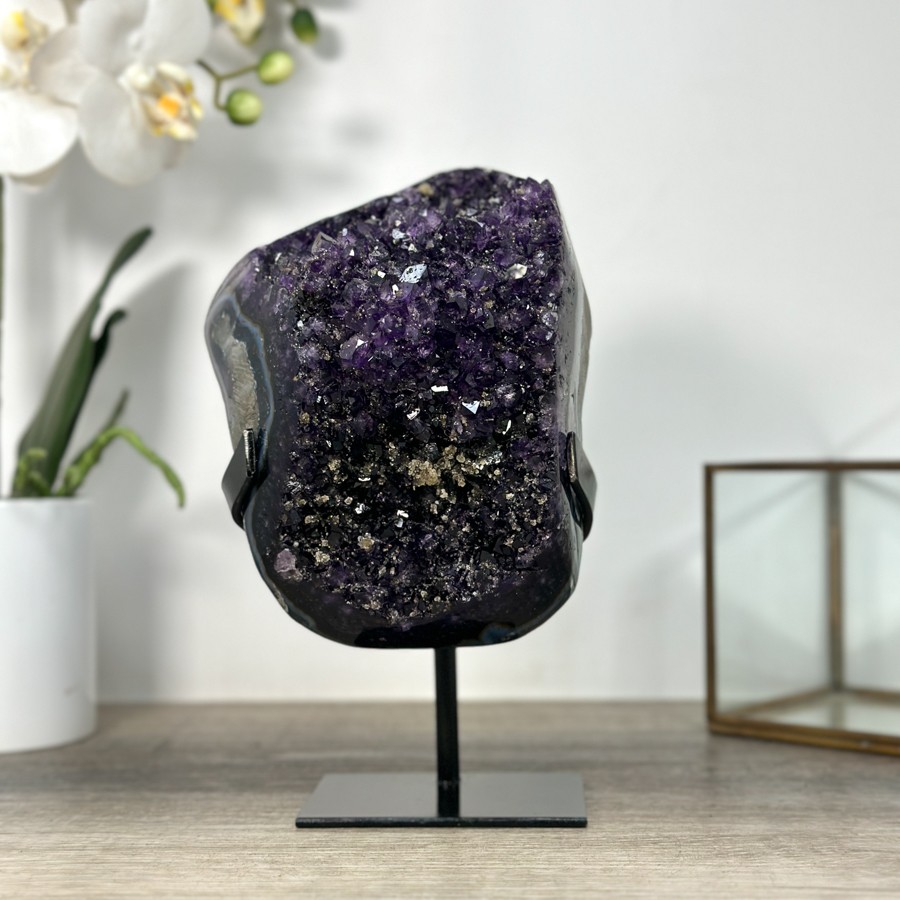 Top Grade Uruguayan Amethyst Crystal with Blue Agate Shell. MWS2480