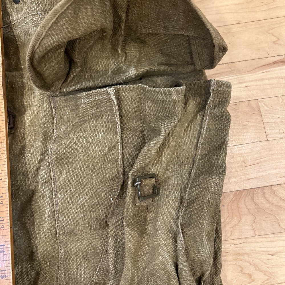 Vintage Military Canvas Backpack Green